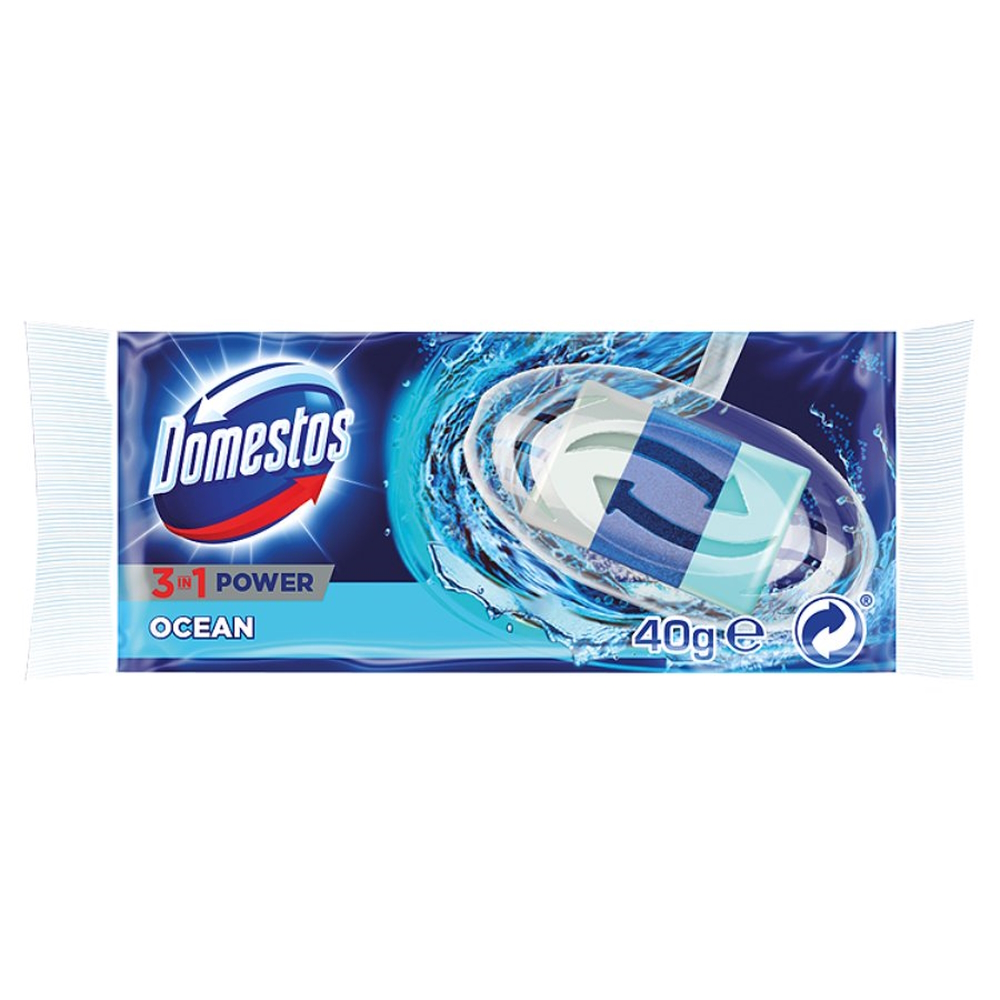 Domestos tuhý blok do WC náhradní náplň 3in1 Power Ocean 40 g