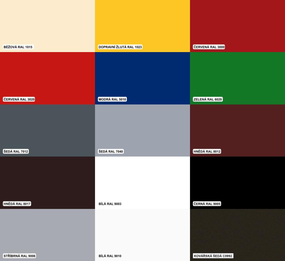 Colorlak akrylátová polomatná barva Zinorex S2211 červená (RAL 3000) 0,6 l