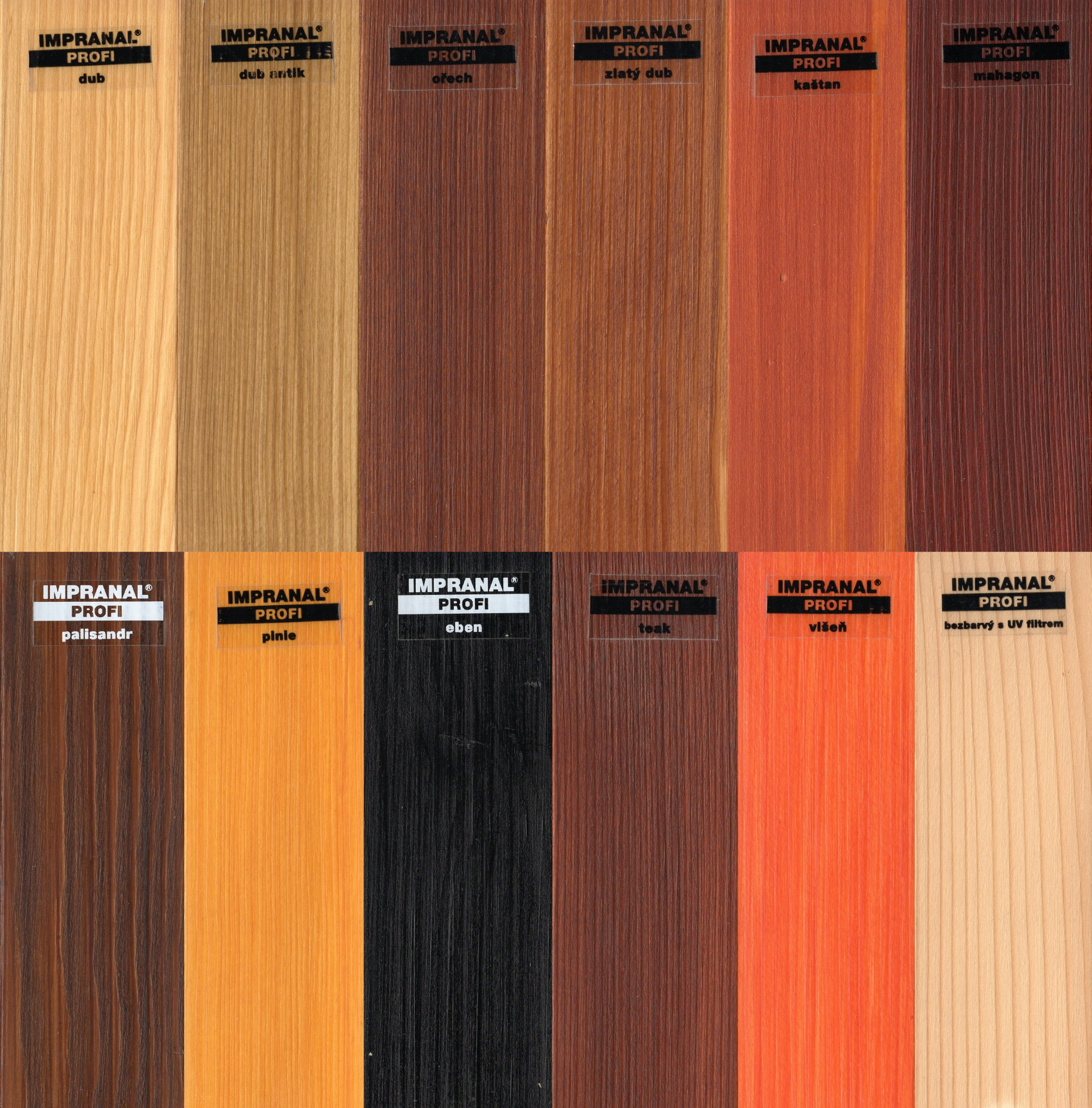 Impranal Profi silnovrstvá vodou ředitelná lazura višeň 0,75 l