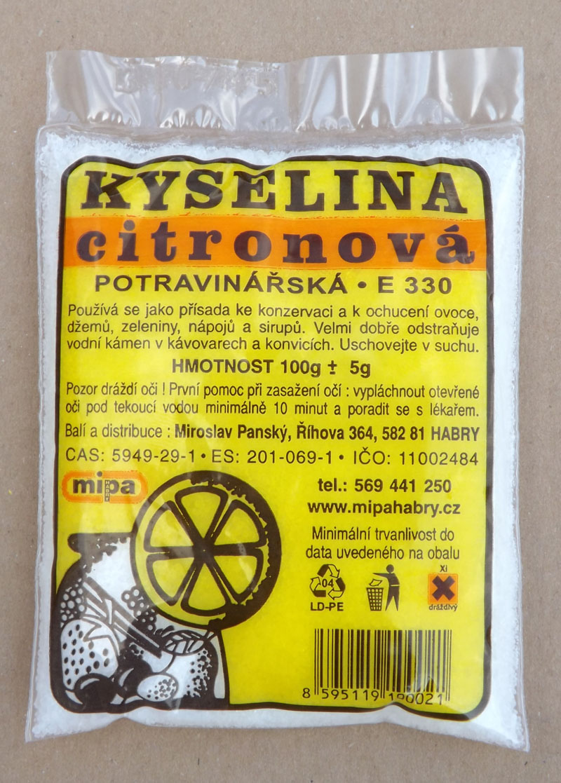 Kittfort kyselina citronová potravinářská E 330 100 g