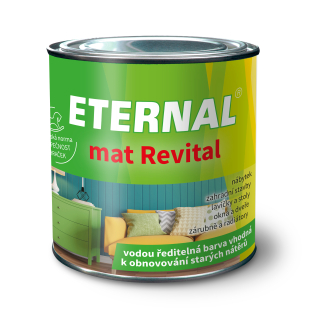 Eternal mat Revital barva k obnovování starých nátěrů RAL 6018 žlutozelená 0,35 kg