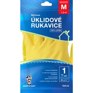 BALhome úklidové rukavice Latex M / 7,5-8