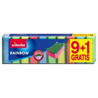 Vileda houbičky na nádobí Rainbow 10 ks