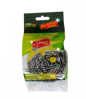 Clanax drátěnka na nádobí kovová nerez Pure Active 40 g 1 ks