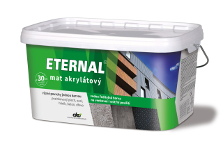 Eternal mat akrylátový univerzální barva na dřevo, kov, beton 04 antracit 5 kg