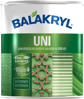 Balakryl univerzální barva na kov a dřevo Uni Satin černá (0199) 700 g