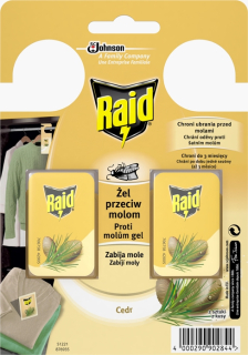 Raid háček proti molům gel Cedr 2 ks