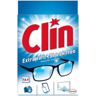 Clin čisticí ubrousky Extra Soft Streak Free 14 ks