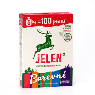 Jelen prací prášek s mýdlovým základem Barevné prádlo 100 praní 5000 g