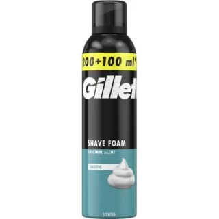 Gillette pěna na holení Sensitive Skin 200 ml  + 100 ml