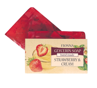 Fionna glycerínové tuhé mýdlo Glycerin Soap Hand Made Strawberry Cream 100 g