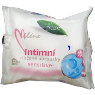 Miléne vlhčené ubrousky pro intimní hygienu Intimní Sensitive 25 ks
