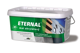 Eternal mat akrylátový univerzální barva na dřevo, kov, beton 03 středně šedá 2,8 kg