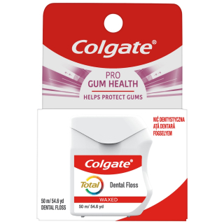 Colgate dentální nit Total Dental Floss Waxed Pro Gum Health 50 m