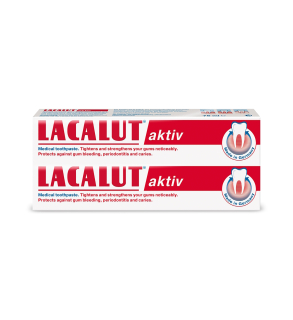 Lacalut zubní pasta Aktiv 2x75 ml