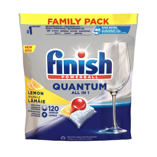 Finish tablety do myčky Quantum All in 1 Lemon Sparkle 120 ks 