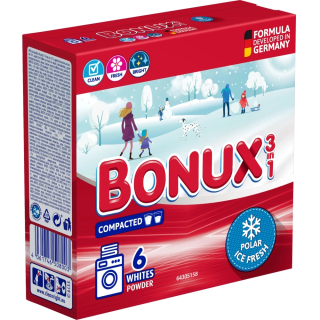 Bonux prací prášek White Polar Ice Fresh 6 dávek, 390 g
