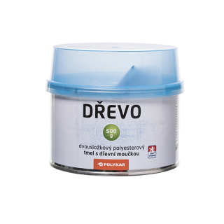 Polykar dvousložkový polyesterový tmel s dřevní moučkou Dřevo hnědý 500 g