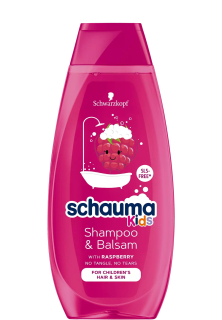 Schwarzkopf vlasový šampon a balzám Schauma Kids Raspberry 400 ml