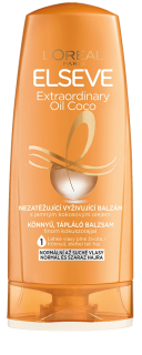L'Oréal Paris nezatěžující vyživující vlasový balzám s kokosovým olejem Elseve Extraordinary Oil Coco 200 ml