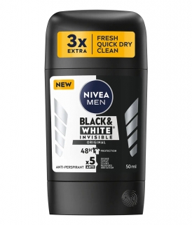 Nivea tuhý antiperspirant Men Black White Invisible Original 50 ml