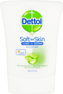Dettol tekuté mýdlo náhradní náplň do bezdotykového dávkovače mýdlo Aloe Vera Vitamin E 250 ml