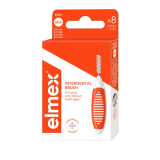 Elmex mezizubní kartáček Interdental Brush velikost mix (0,4 mm, 0,5 mm, 0,6 mm, 0,7 mm) 8 ks
