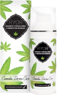 Ryor konopný výživný pleťový krém s kmenovými buňkami Cannabis Derma Care 50 ml