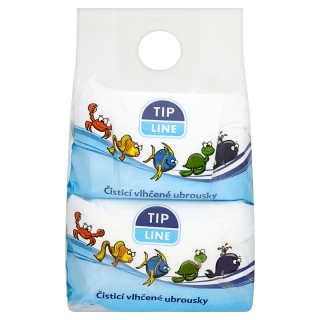 Tip Line čisticí vlhčené ubrousky 4x60 ks
