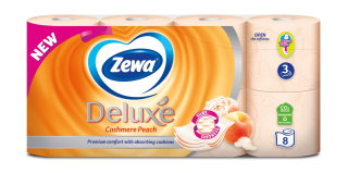 Zewa toaletní papír 3 vrstvý Deluxe Cashmere Peach 150 útržků 8 ks