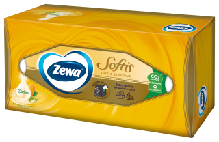 Zewa papírové kapesníky 4 vrstvé Softis Soft Sensitive 80 ks