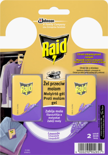Raid háček proti molům gel Levandule 2 ks
